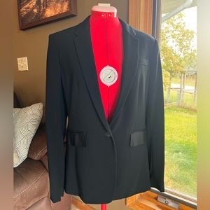 RAG & BONE Rylie Crepe Women's Fitted Blazer in Black Size 8